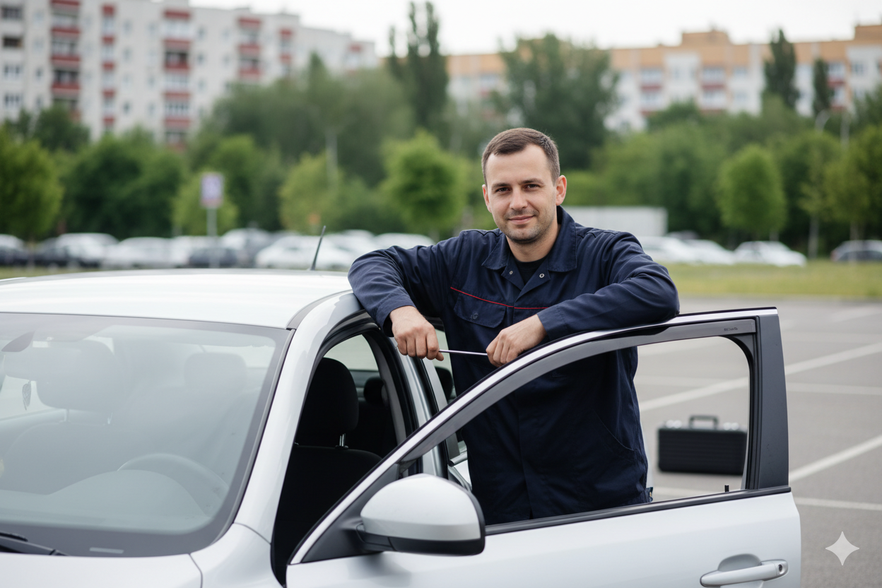 Мастер вскрывает автомобиль — вскрытие авто в Москве