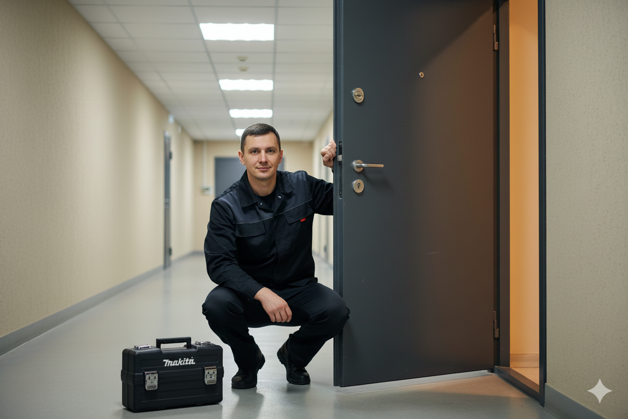 Мастер открыл входную дверь — вскрытие дверей в Москве