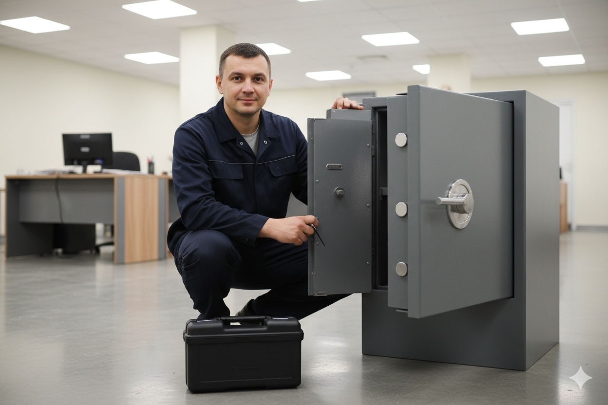 Мастер вскрывает сейф — вскрытие сейфов в Москве