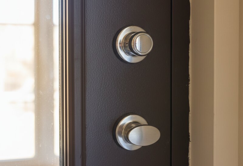 Входная дверь с двумя замками — сувальдным и цилиндровым