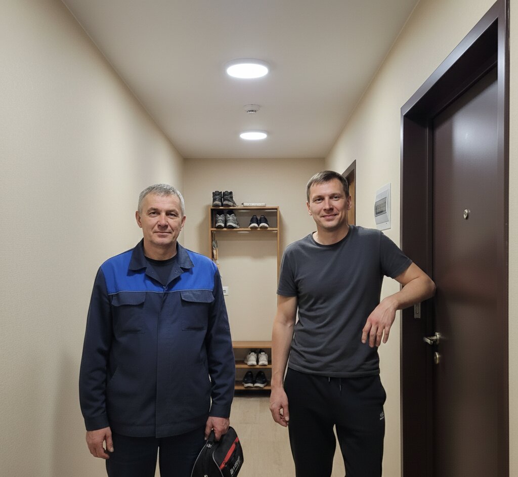 Довольный клиент после вскрытия замка