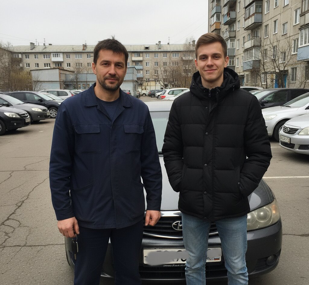 Довольный клиент после вскрытия авто